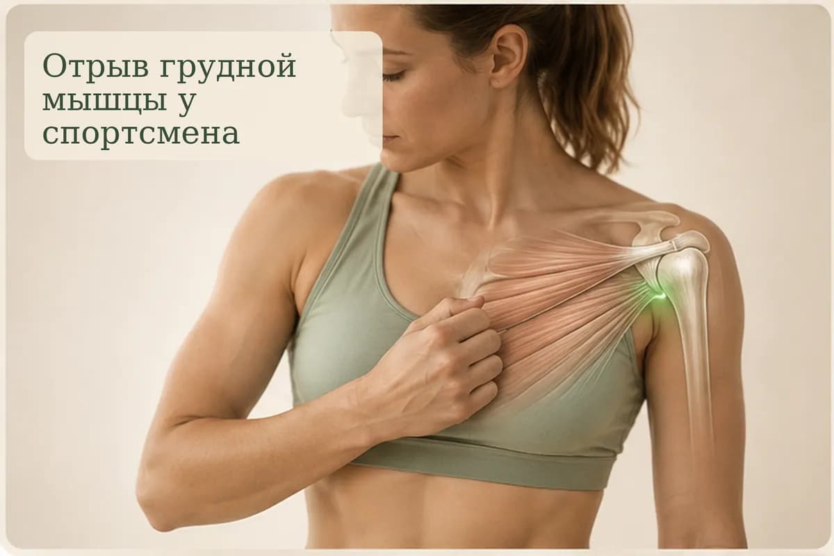 Обложка статьи «Отрыв грудной мышцы у спортсмена»