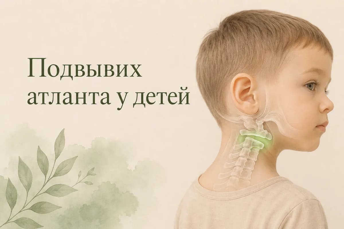 Обложка статьи «Подвывих атланта у детей: причины, симптомы, диагностика и лечение»