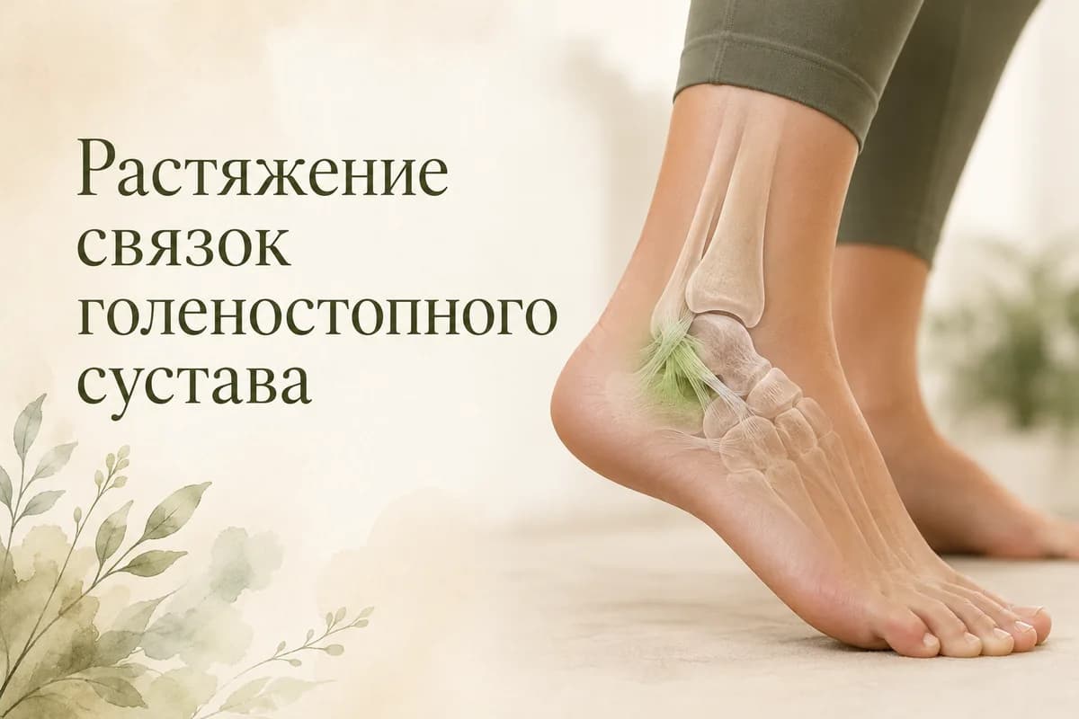 Обложка статьи «Растяжение связок голеностопного сустава: обзор для пациентов»