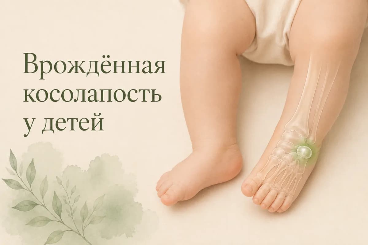 Обложка статьи «Врождённая косолапость у детей: обзор для родителей»