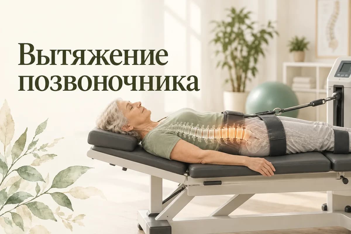 Обложка статьи «Вытяжение позвоночника: что это такое и для чего делается»