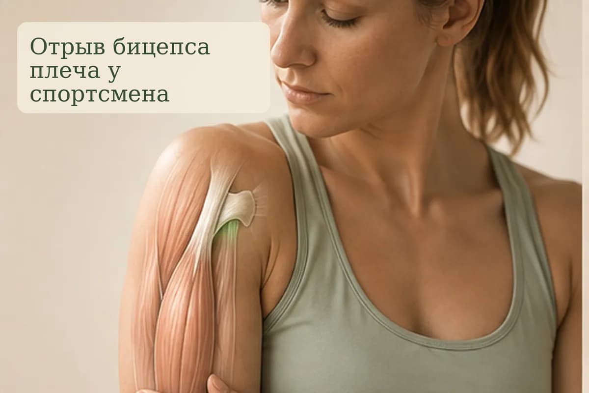 Обложка статьи «Отрыв бицепса плеча у спортсмена»